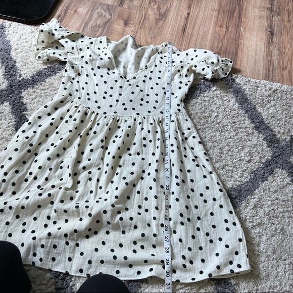 Madewell Lightspun Ruffle-Sleeve Babydoll Dress in Dot Toss - Picture 12 of 16